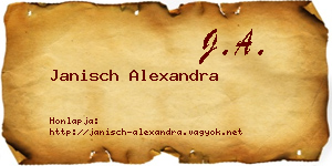 Janisch Alexandra névjegykártya